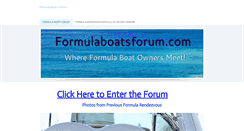 Desktop Screenshot of formulaboatsforum.com